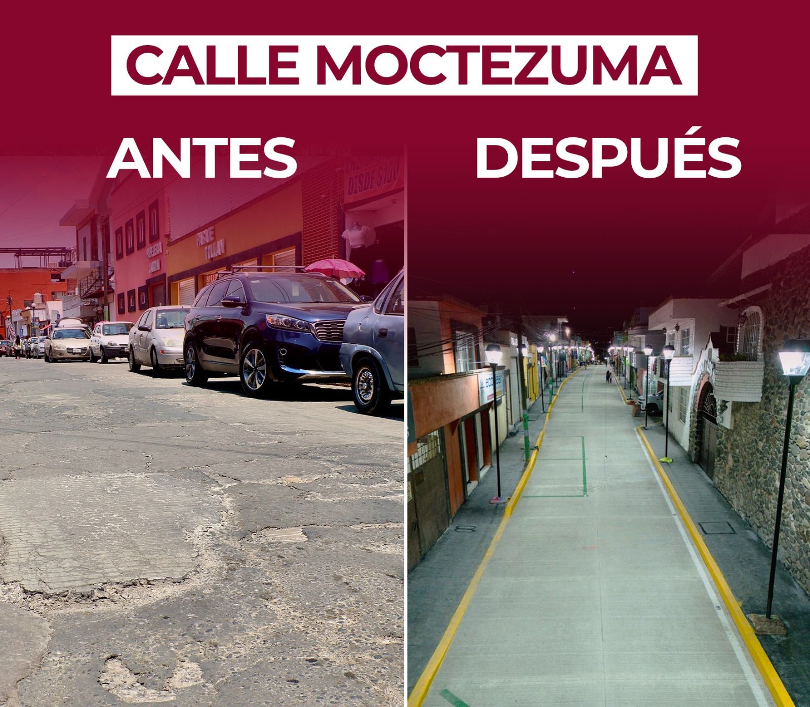 Inaugura el presidente Cristhian Martínez la calle Moctezuma y Heroico Colegio Militar, una obra que transforma el corazón de Tula