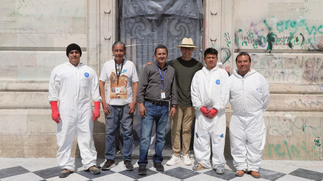 Avanza la restauración del Reloj Monumental de Pachuca : reportan 50% de progreso