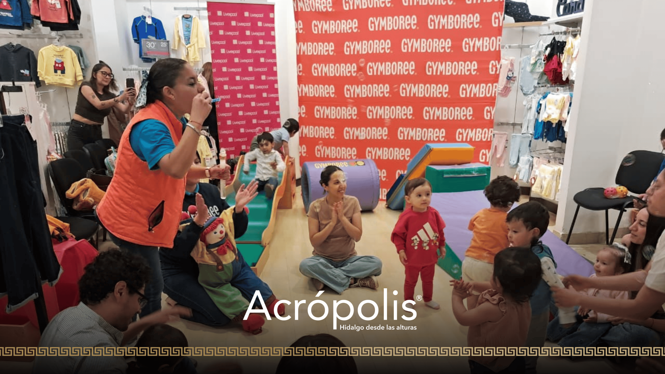 Gymboree ofrece clase muestra para bebés y niños pequeños en Liverpool Pachuca