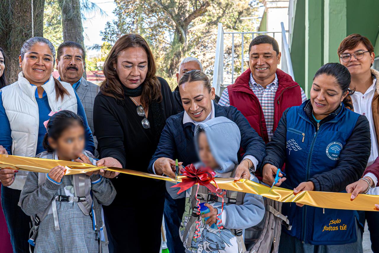 Inauguran comedor escolar en Santiago Tlapanaloya para fortalecer la alimentación de la niñez tepejana