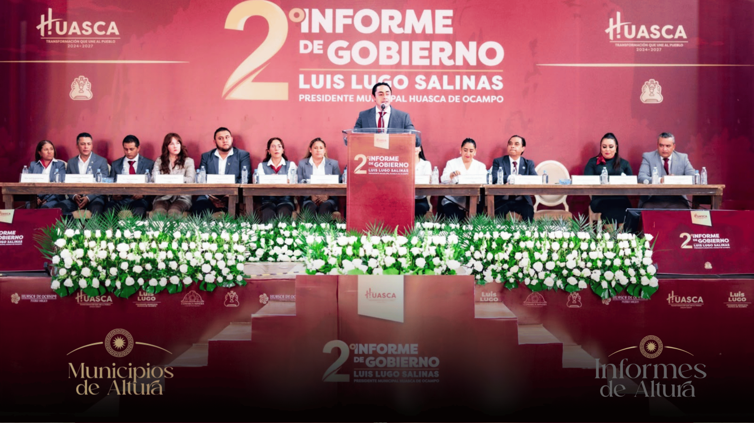 #CoberturaAcro | Luis Felipe Lugo Salinas presenta su Segundo Informe; Huasca fortalece su transformación con nuevas obras